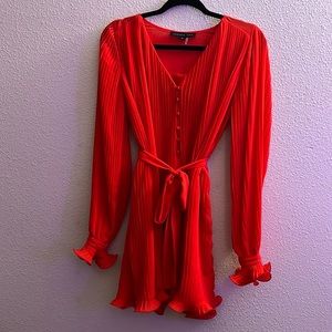 Vici Collection Red Pleated Dress